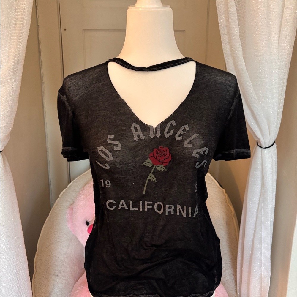 Hollister Black Los Angeles Graphic Tee